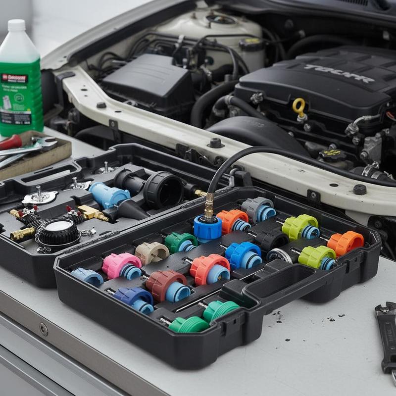Auto Repair Shop Diagnostics - ชุดเครื่องมือวินิจฉัยระบบระบายความร้อน 28 ชิ้น ขนาด 20x18x8 นิ้ว