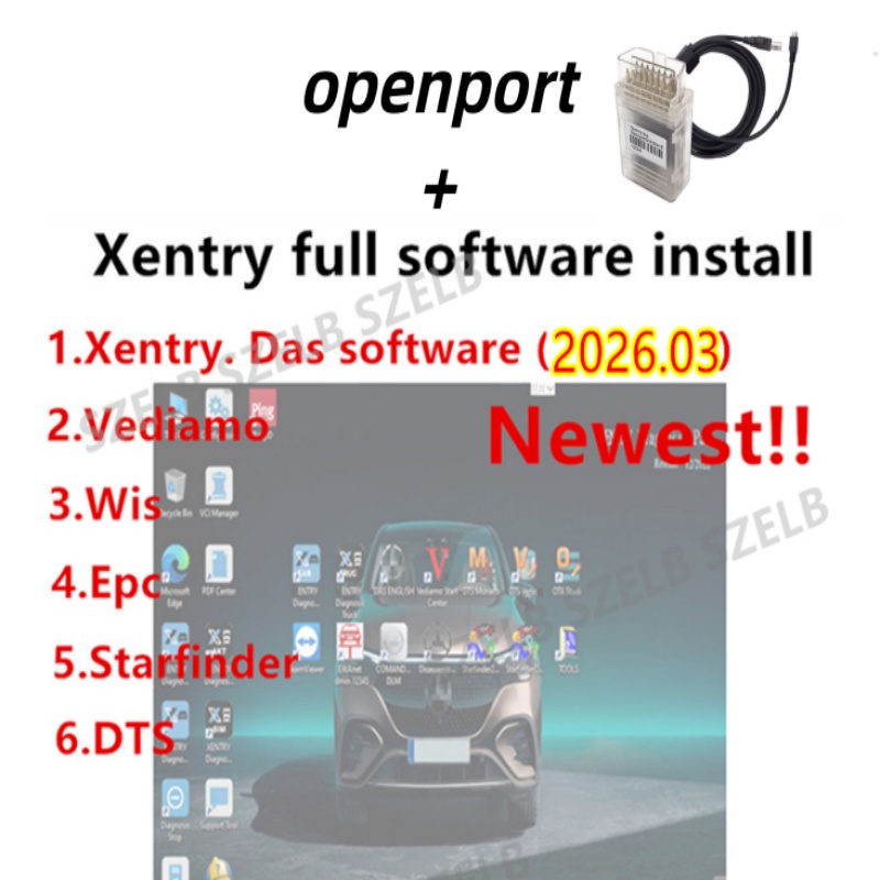 Auto Repair Shop Diagnostics - ซอฟต์แวร์ xentry 03.2026 เวอร์ชันเต็ม openport J2534