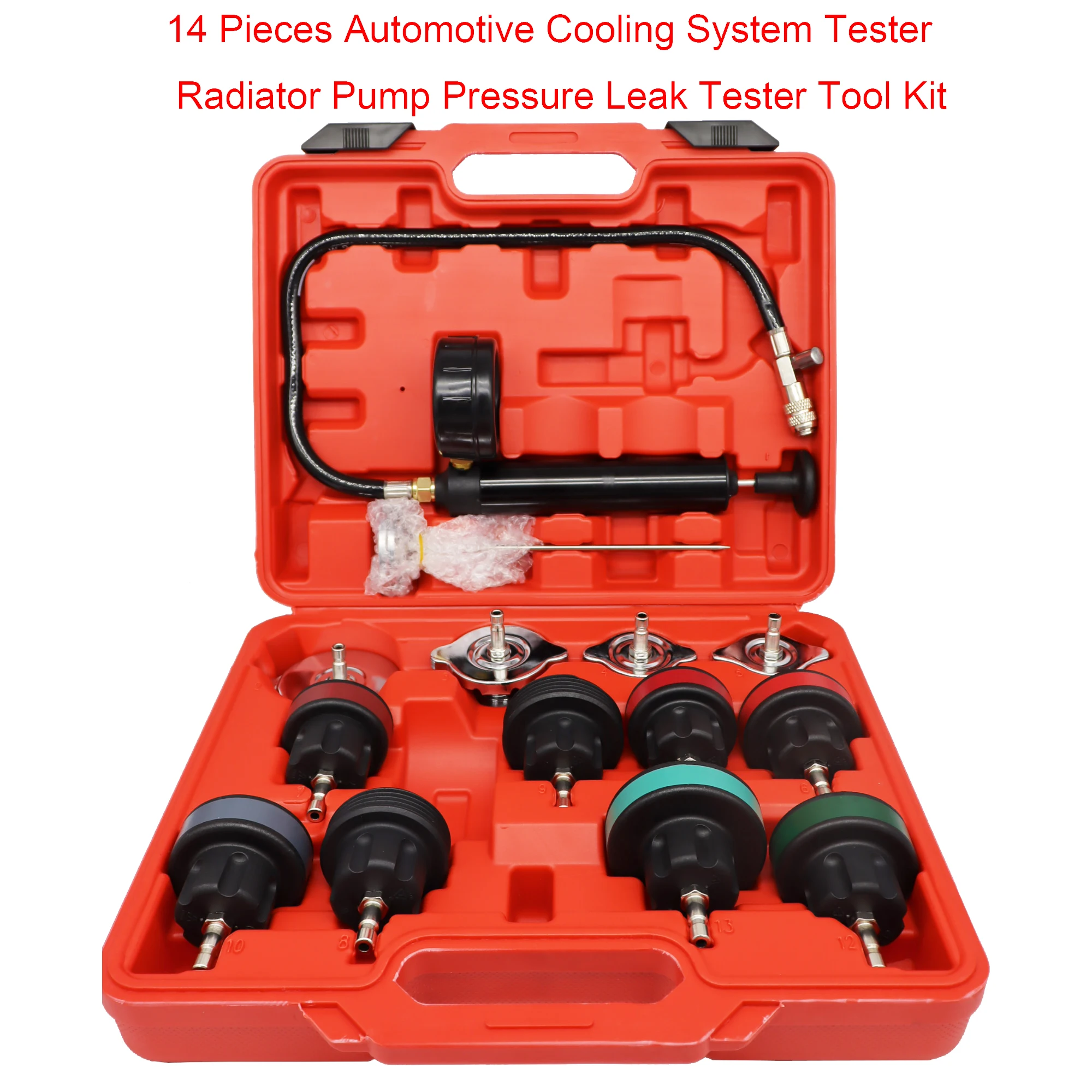 14 ชิ้น Universal เครื่องทดสอบ - Radiator Pressure Tester บทวิจารณ์และราคา